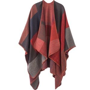 Women's Shawl Wrap Open Front Poncho Cape